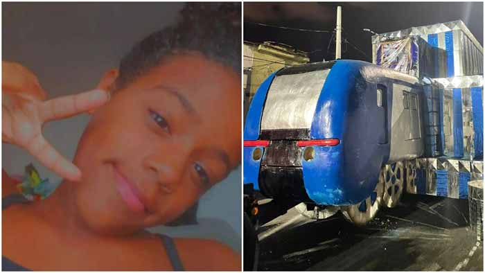 Menina de 11 anos tem perna amputada e está em estado grave após ser prensada por carro alegórico no Rio