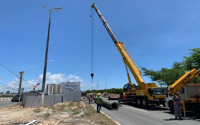Trânsito sobre a ponte do Rio Poxim, em Aracaju, será interrompido nesta quinta-feira