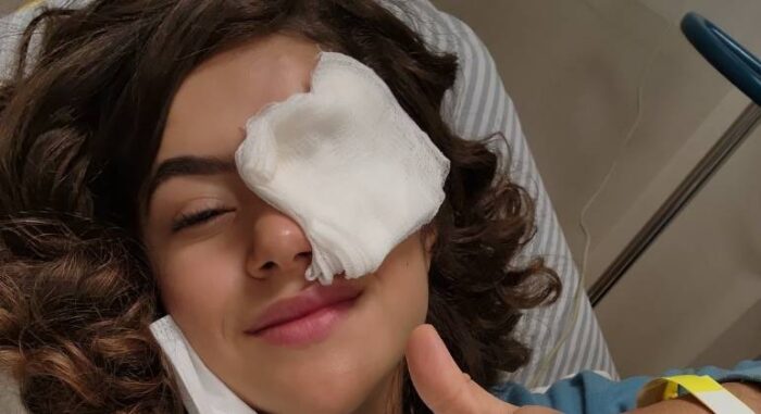 Maisa tem olho atingido e é levada às pressas para hospital